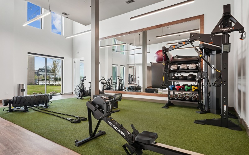 Fitness center with strength training and cardio equipment